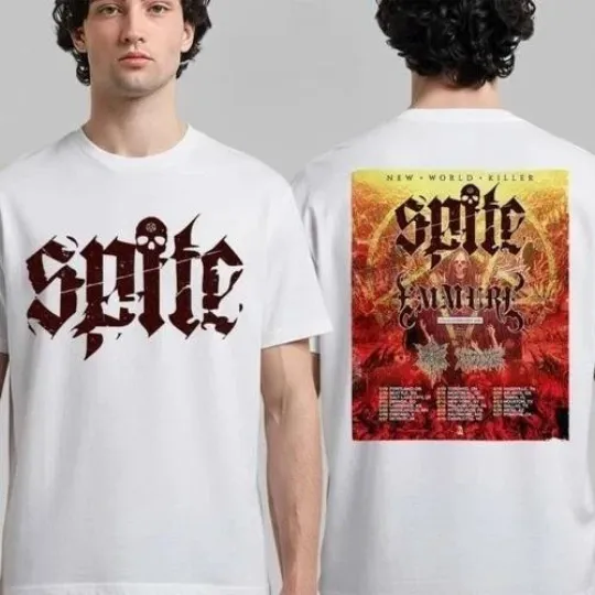 Discover Spite Tour 2026 Tour City Dates Two Sided T-Shirt