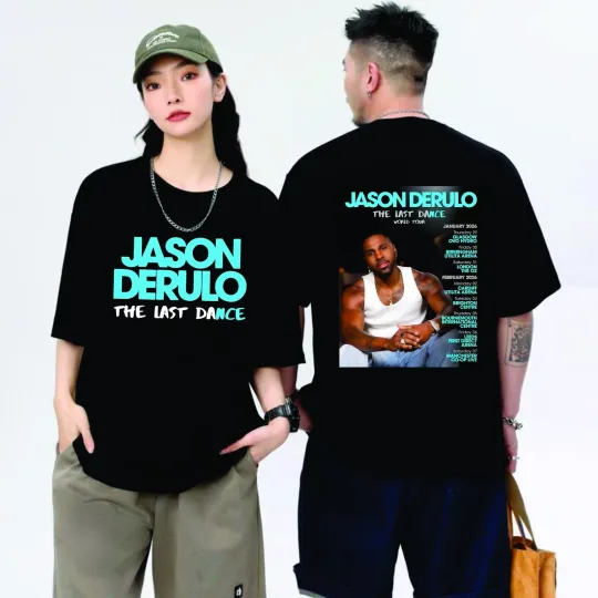 Discover Jason Derulo Concert World Tour 2026 T-Shirt  The Last Dance Inspired Music And