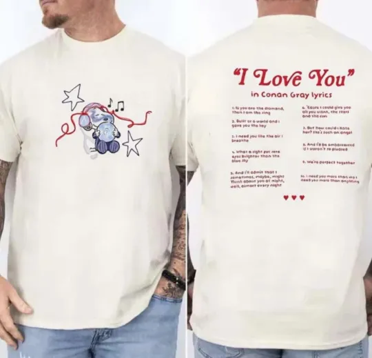 Conan Gray Wishbone World Tour 2026 Two Sided T-shirt, Conan Gray Tour Tee