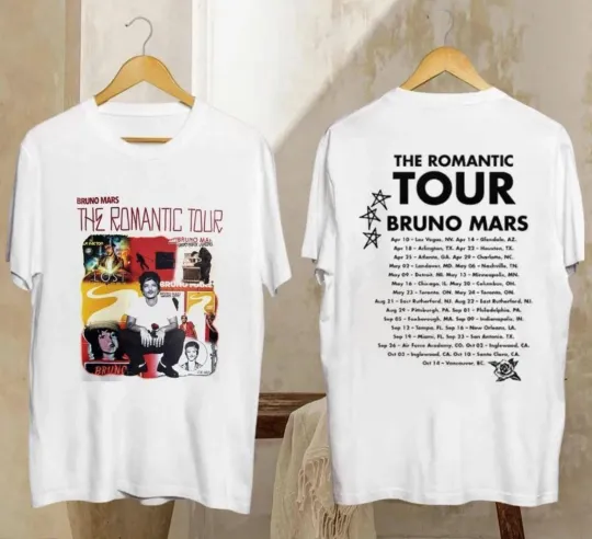 Discover B-mars the Romantic Tour 2026 Shirt, Vintage Pop Music Graphic Tee