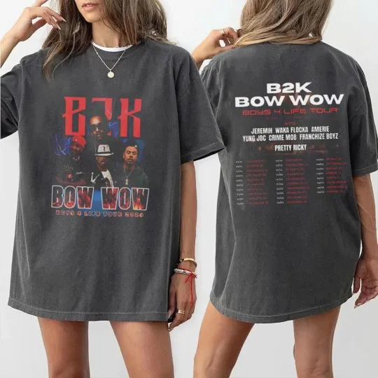 Discover B2K Tour 2026 Shirt – R&B Music Concert – Bow Wow Boys 4 Life Printable T-shirt,