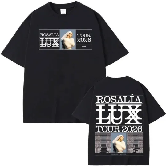 Discover ROSALIA LUX Tour 2026 Double Sided T-Shirt Unisex Music Fan Tee
