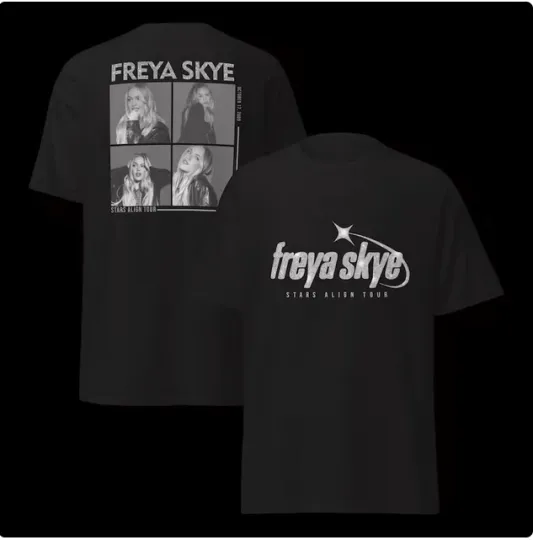 Discover Two Sided Freya Skye Vintage T-Shirt , Stars Align Tour 2026 Concert Shirt