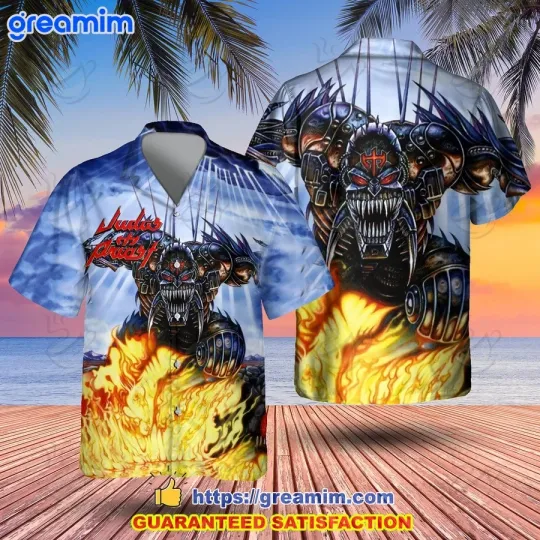 Judas Priest Jugulator Album Cover Hawaiian Shirt