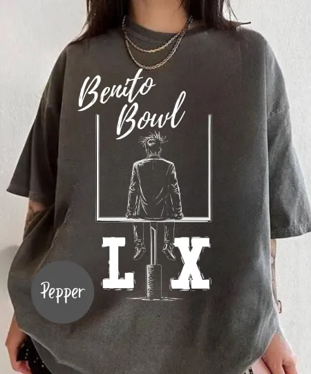 Discover Benito Bowl Shirt   Benito Bunny Football T-Shirt   Puerto Rico 2026 Halftime Show T-Shirt