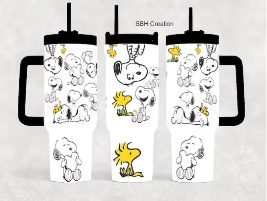 Discover 40oz  cartoon insulated Tumbler with sliding lid and straw