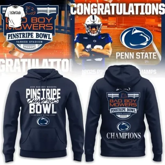 Penn State Pinstripe Bowl Champions For Fan 3D Hoodie