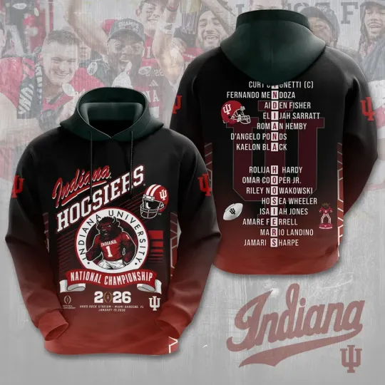 Discover Hoosier Football National Championship 3D Hoodie