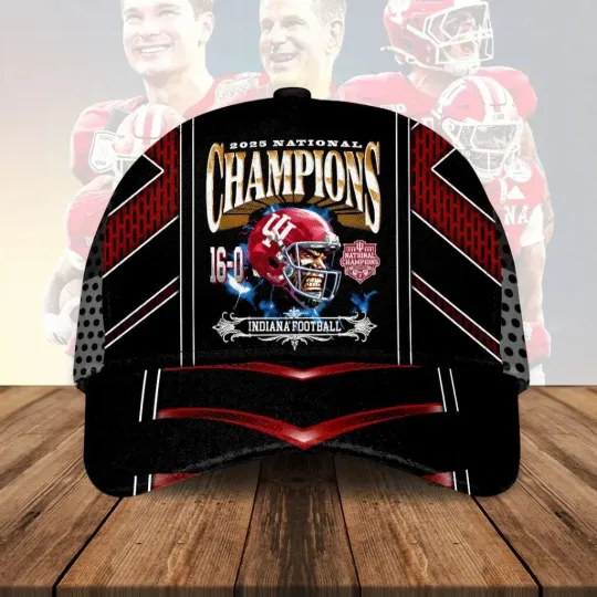 Discover Indiana Football 2025 National Champions AOP Baseball Cap