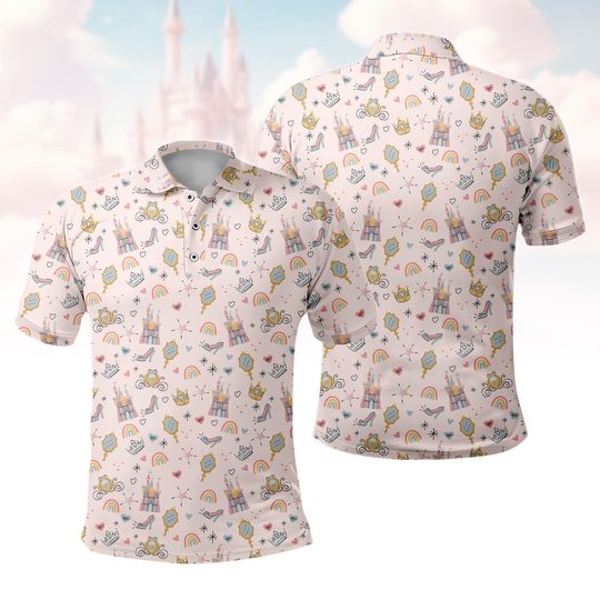 Discover Cinde Princess Polo Shirt Unisex, Disney Princess Golf Shirt, Disneyland Trip Outfit, Magic Kingdom Shirt, Summer Gift For Her Him