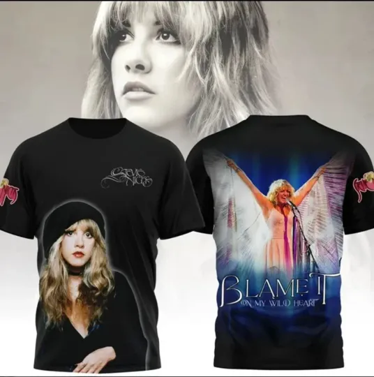Stevie Nicks Blame It On My Wild Heart 3D T-shirt