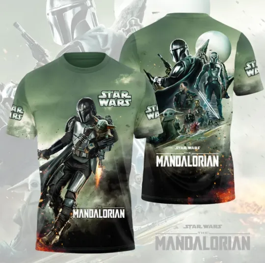 Star Wars The Mandalorian 3D All Over Printed T-Shirt
