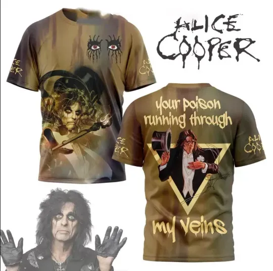 Alice Cooper Your Poison Running Through My Veins 3D T-shirt