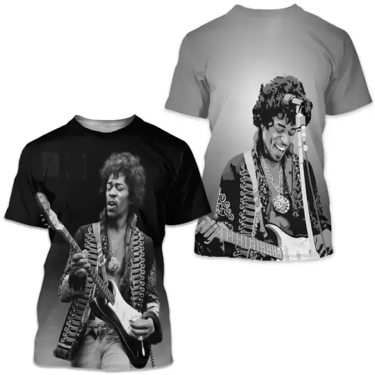 Jimi Hendrix Rock Band 3D T-Shirt