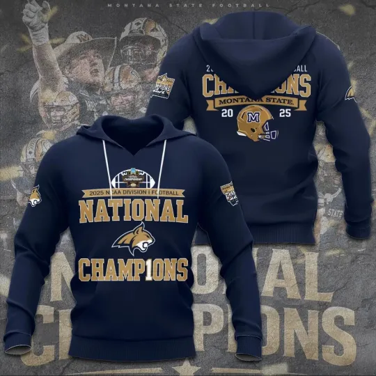 Discover State Bobcats Football 3D Apparel Hoodie