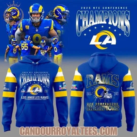 Discover LA Ram NFC Conference Champions 3D Hoodie Unisex S-5XL