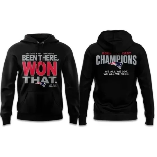 Discover Patriots 2025 2026 AFC East Division Champions Double Sided Hoodie