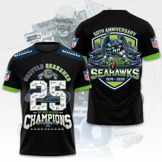 Discover Seattle Seahawk aniversary 50th 3D Apparel Shirt Unisex