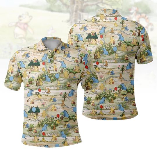 Discover Winnie The Pooh Polo Shirt, Pooh And Friends Unisex Polo Shirt, Disney Polo Shirt, Pooh Eeyore Piglet Tigger Shirt, Gift For Him Her