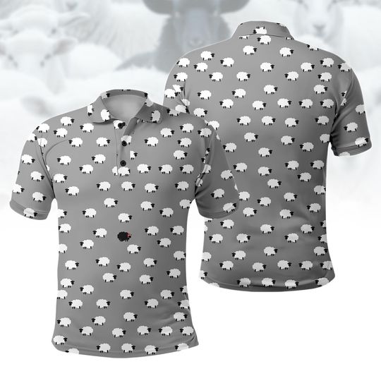 Discover Sheep Polo Shirt, Animal Lover Unisex Polo Shirt, Sheep Farming Women Polo Shirt, Animals Mens Polo Shirt, Gift For Him Her Farmer