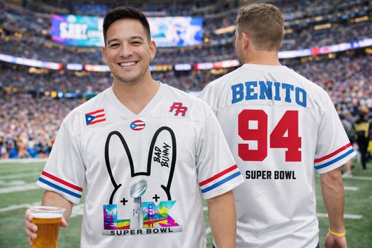 Discover Puerto Rico Team Jersey,Benito 94 Football Jersey, Custom Name Benito Bowl Shirt,LX Shirt,Mesh Jersey,Sports Gift for Fans Players