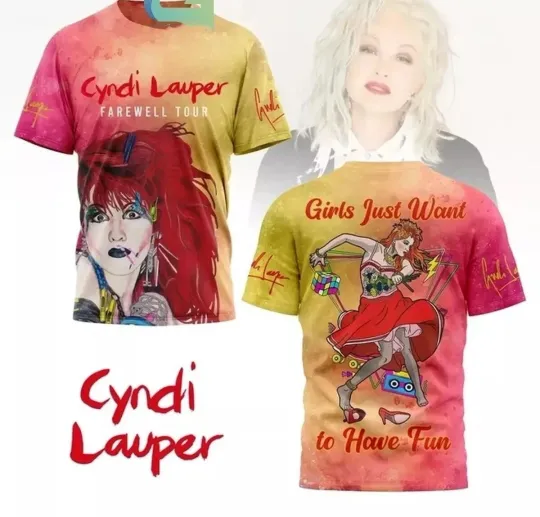 Discover Cyndi Lauper Farewell Tour Gift For Fans 3D AOP Shirt