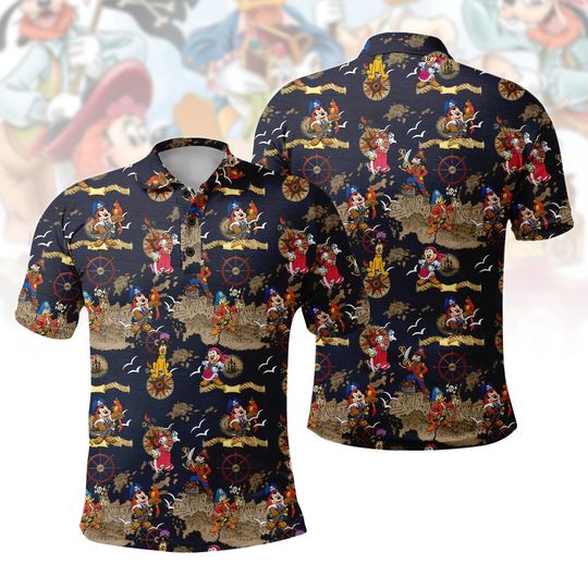 Discover Mickey Pirate Polo Shirt, Mickey Cruise Polo Shirt, Disney Pirate Polo, Disneyland Shirt, Walt Disney World Shirt, Gift For Him Her