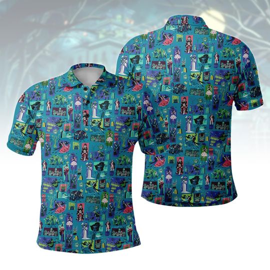 Discover Haunted Mansion Polo Shirt, Stretching Room Polo Shirt, Foolish Mortals Polo, Hitchhiking Ghosts Shirt, Movie Lover Gift For Him Her