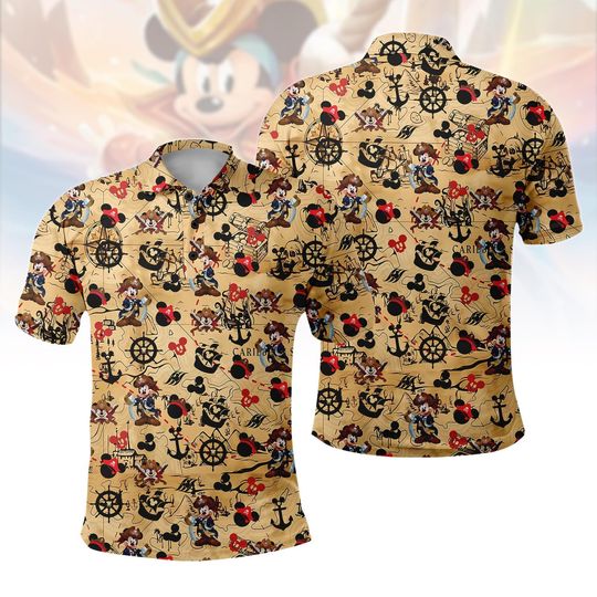 Discover Mickey Minnie Pirate Polo Shirt, Disney Cruise Trip Polo Shirt, Disney Pirate Polo, Mickey Cruise Shirt, Disneyland Gift For Him Her