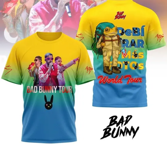 Bad Bunny Debí Tirar Más Fotos World Tour T-Shirt AOP 3D