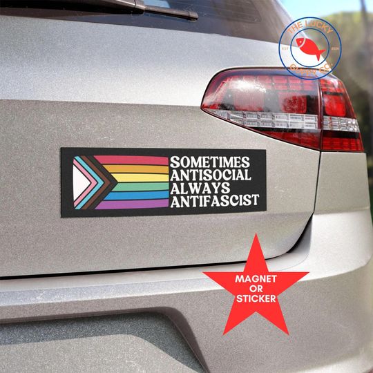 Discover Always Antifascist Sticker, Pro Democracy Bumper Sticker, Radical Feminist Car Decal