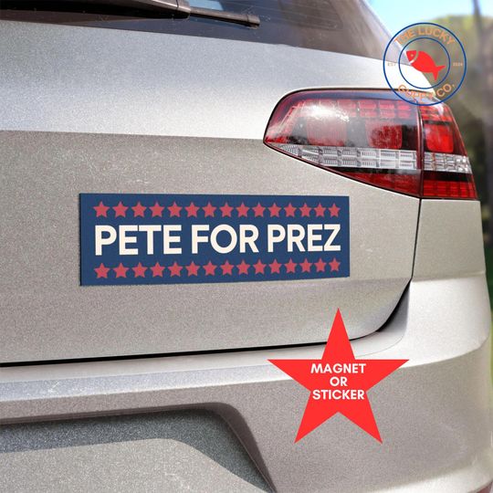 Discover Pete for Prez Bumper Sticker, Pro Democracy, Anti-Trump Yard Sign