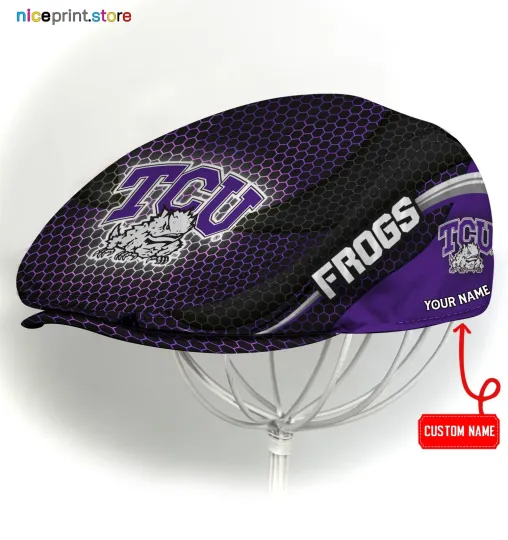 Discover TCU Team Horned Frogs Jeff Cap NCAA Driver Cap NCAA Golf Cap NCAA Flat Cap