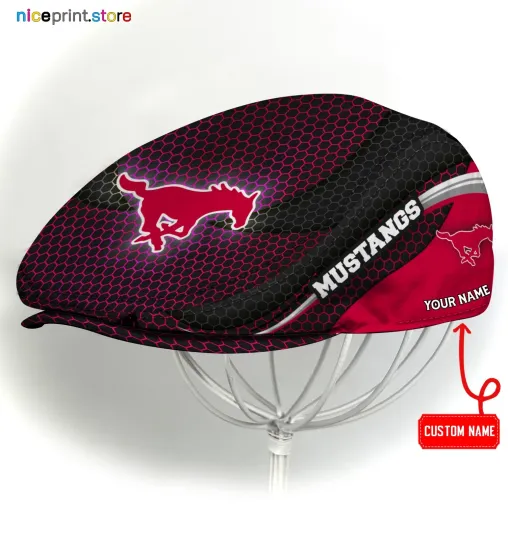 SMU Team Mustangs Jeff Cap NCAA Driver Cap NCAA Golf Cap NCAA Flat Cap for Men