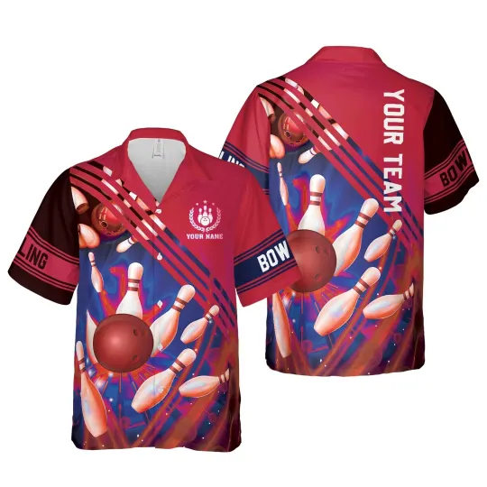 Discover Custom Team Bowling Hawaiian Shirts For Men, Custom Bowling Team Shirts