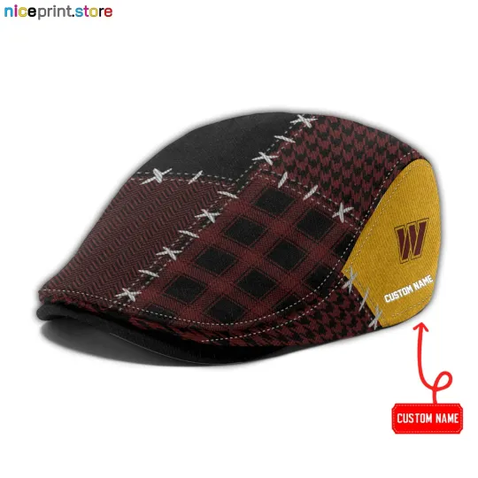 Discover Washington Team Commanders Jeff Cap Commanders football Driver Cap football Flat Cap