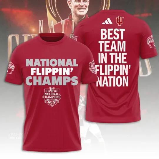 Discover Indiana Hoosiers Football 2025 National Champions 3D T-Shirt