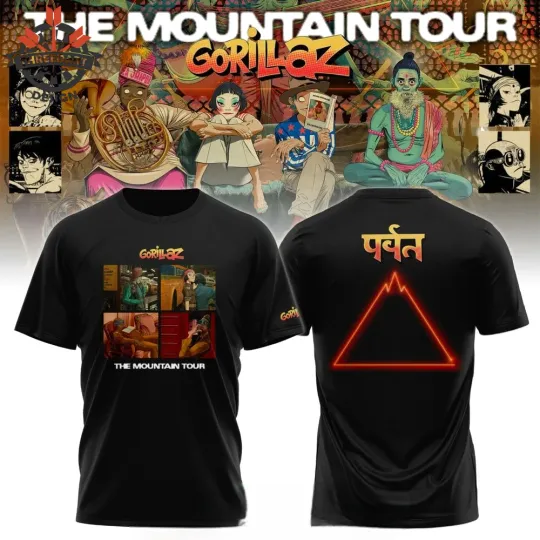 Discover Gorillaz The Mountain Tour T-Shirt