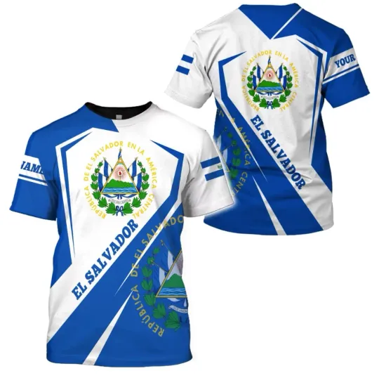 Discover Personalized El Salvador Shirt, Custom Camiseta de El Salvador Flag 3D Shirt