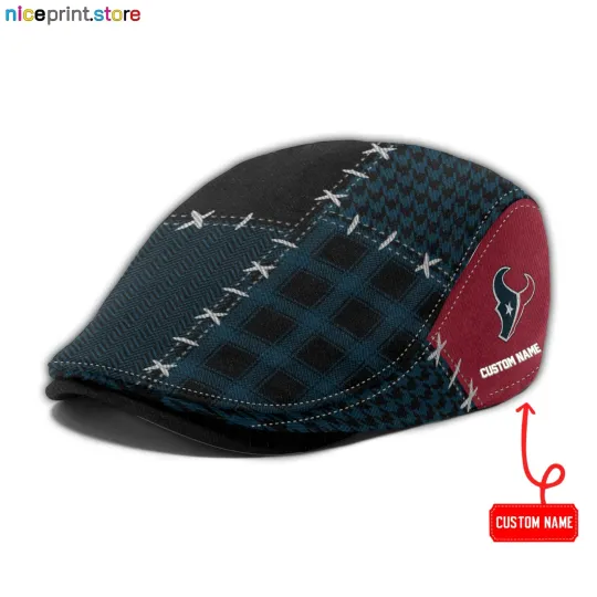 Discover Houston Team Texans Jeff Cap Texans football Driver Cap Golf Cap football Flat Cap for Men