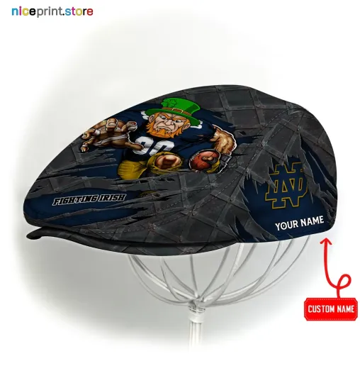 Discover ND Team Fighting Irish Jeff Cap NCAA Newsboy Cap Golf Cap NCAA Flat Cap