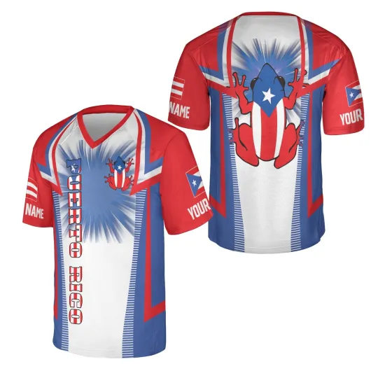 Discover Personalized Puerto Rico 3D Football Jersey, Puerto Rico Men's Shirt