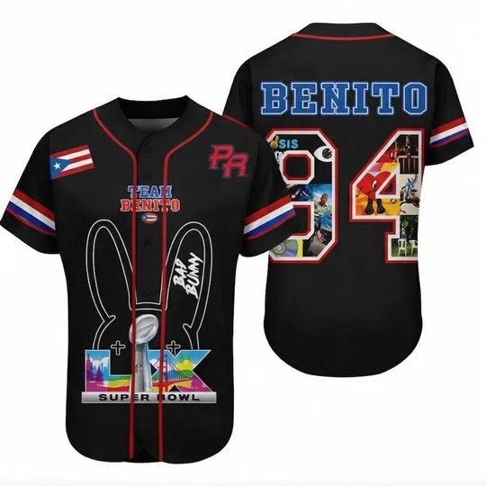 Discover Team Benito 94 Baseball Jersey, Puerto Rico Fan Apparel