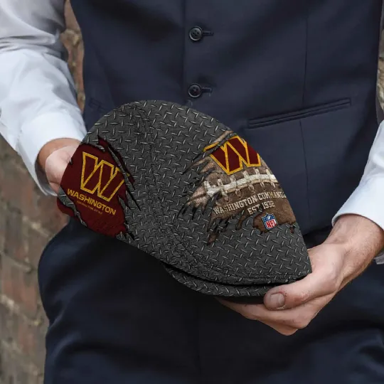 Discover Washington Team Commanders Flat Cap Commanders Driver Cap football Golf Cap Jeff cap