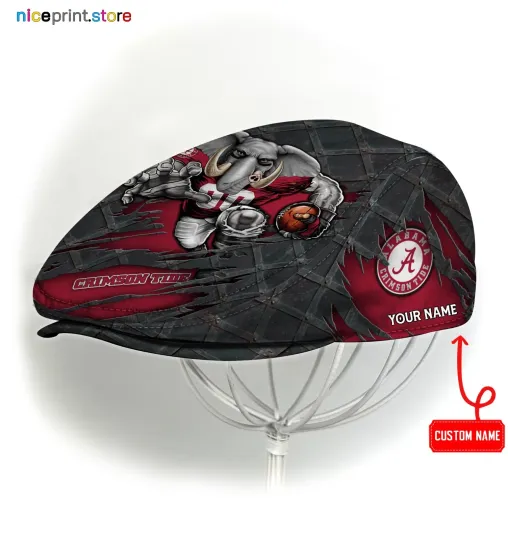 Discover Albm Team Crimson Tide Jeff Cap NCAA Newsboy Cap Golf Cap NCAA Flat Cap