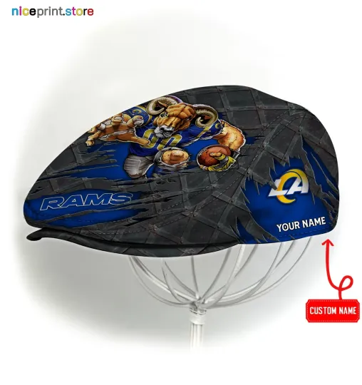 Discover Los Angeles Team Rams Jeff Cap Rams Newsboy Cap football Golf Cap football Flat Cap