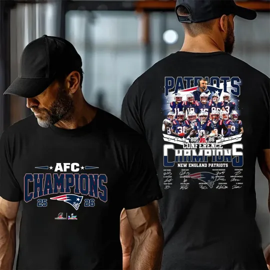 New England Patriots AFC Champions 2025 26 TShirt