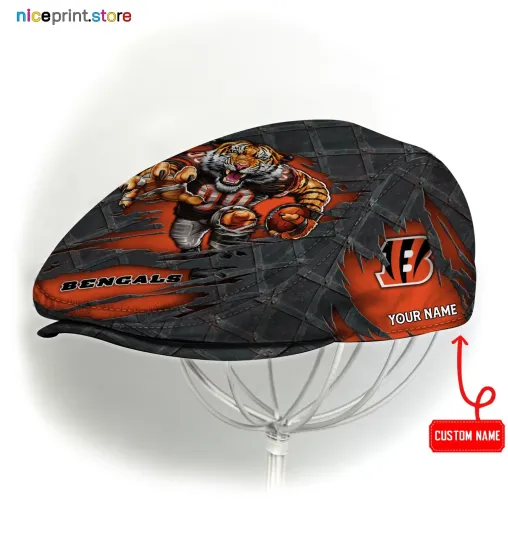 Discover Cincinnati Team Bengals Jeff Cap Bengals Newsboy Cap football Golf Cap football Flat Cap