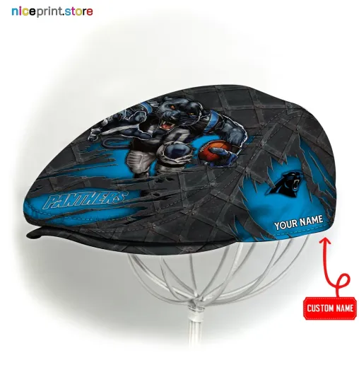 Discover Carolina Team Panthers Jeff Cap Panthers Newsboy Cap football Golf Cap football Flat Cap
