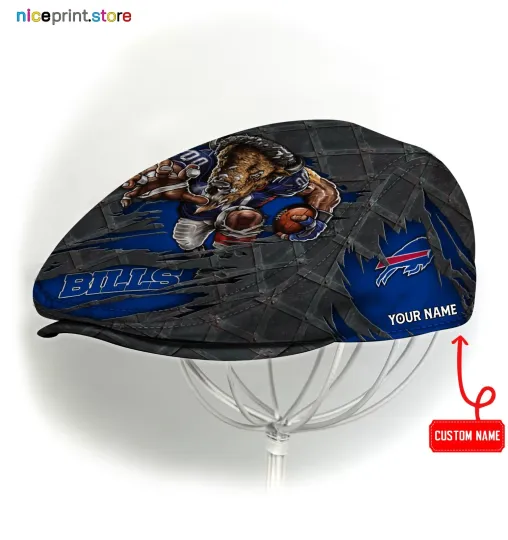 Discover Buffalo Team Bills Jeff Cap Bills Newsboy Cap football Golf Cap football Flat Cap for men